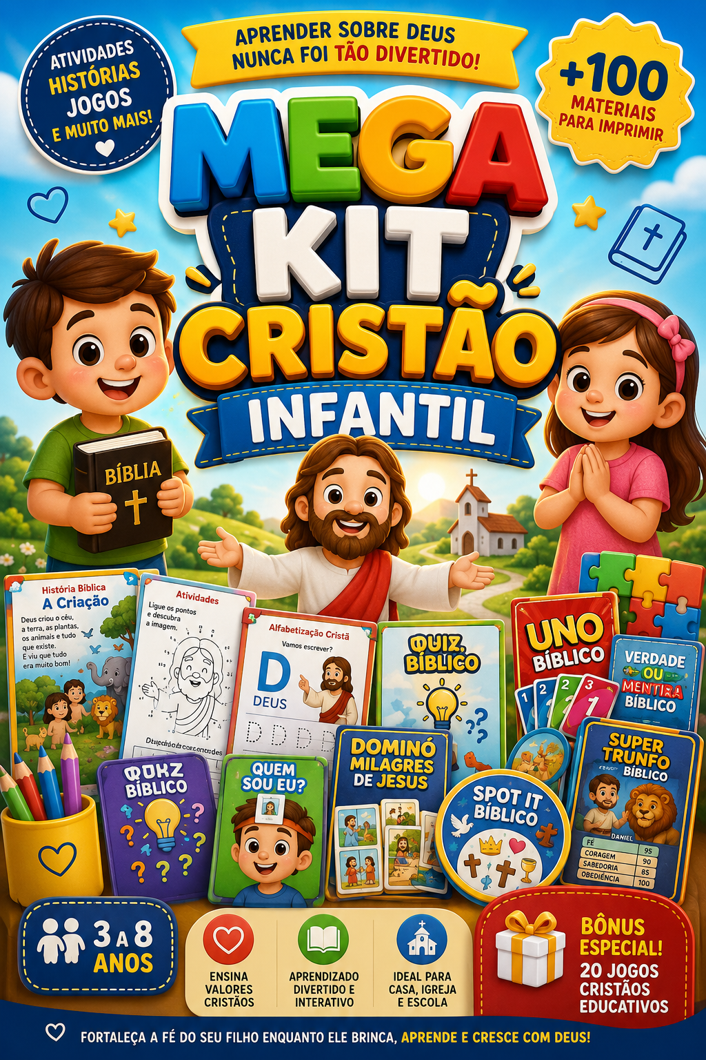 Mega Kit Cristão Infantil — Capa principal
